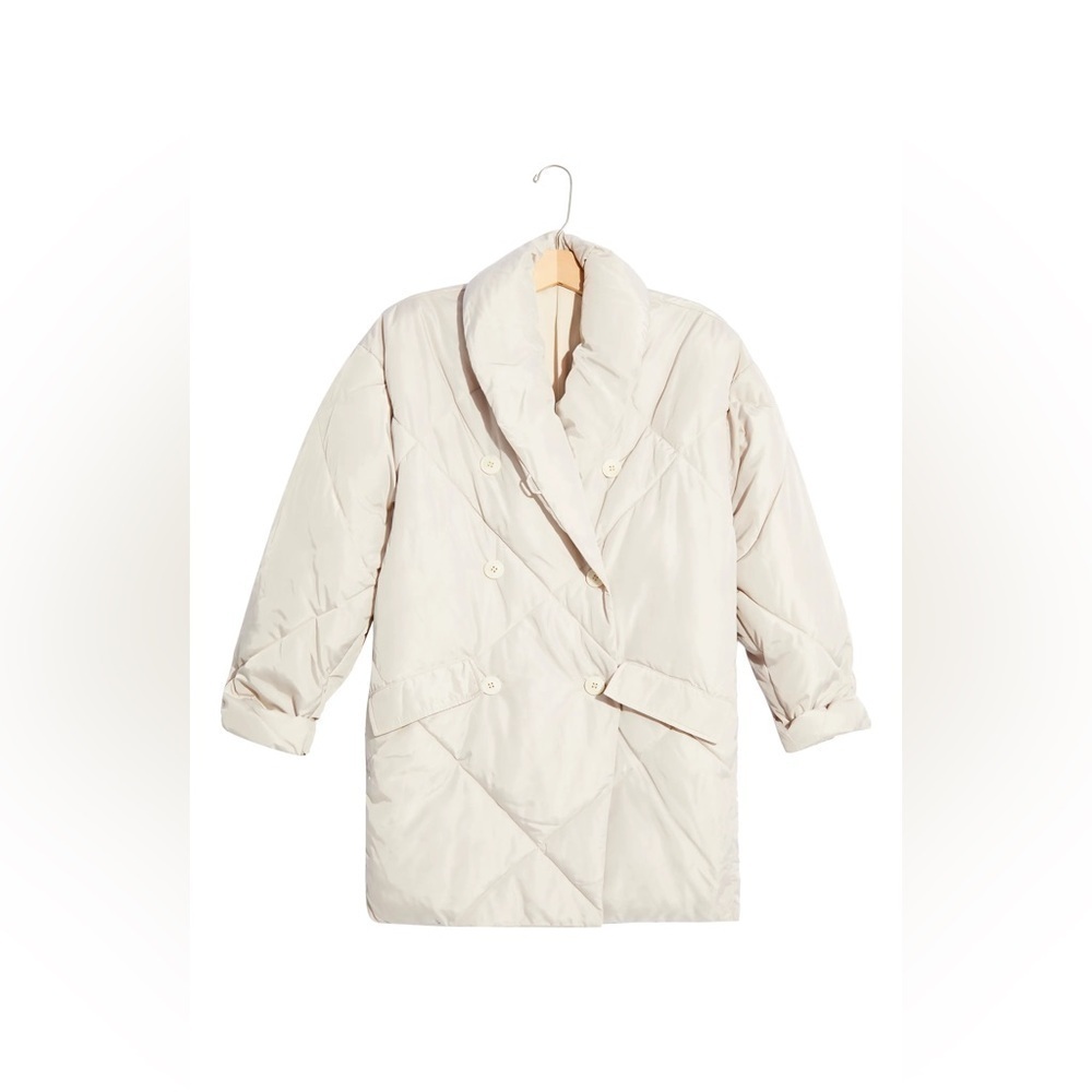 Free People Ella Puffa Coat in Mineral Dust SzXS